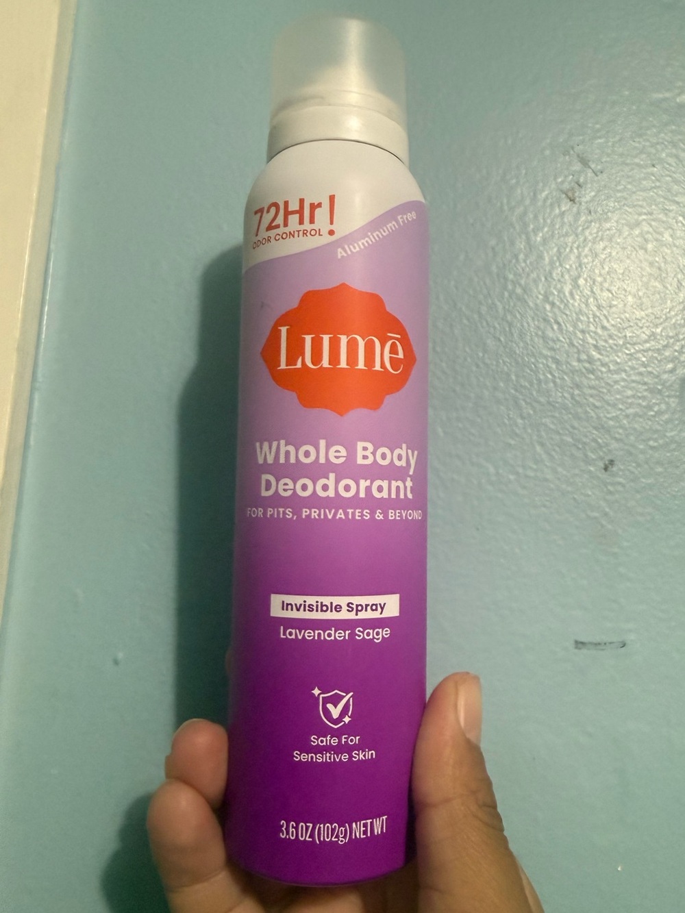 Lumē Lavender Sage Whole Body Deodorant Spray - Purple
